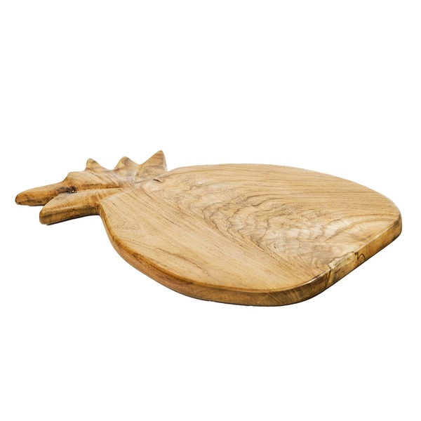 OUTR - Planche a tapas Teak natural ananas 35 x 23 x 1,5 cm