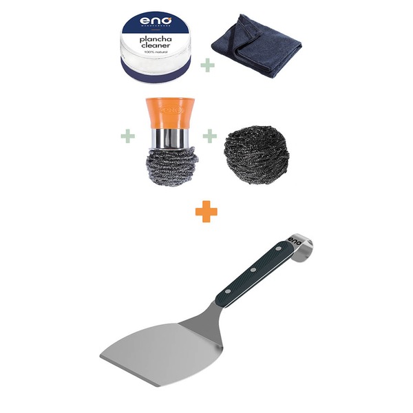 ENO - SET SCHOONMAAKSET + BREDE SPATEL