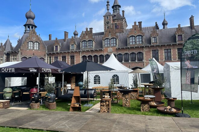 Salon du jardin au château d'Ooidonk